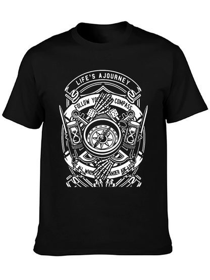 Lifes A Journey Compass Graphic T-Shirt