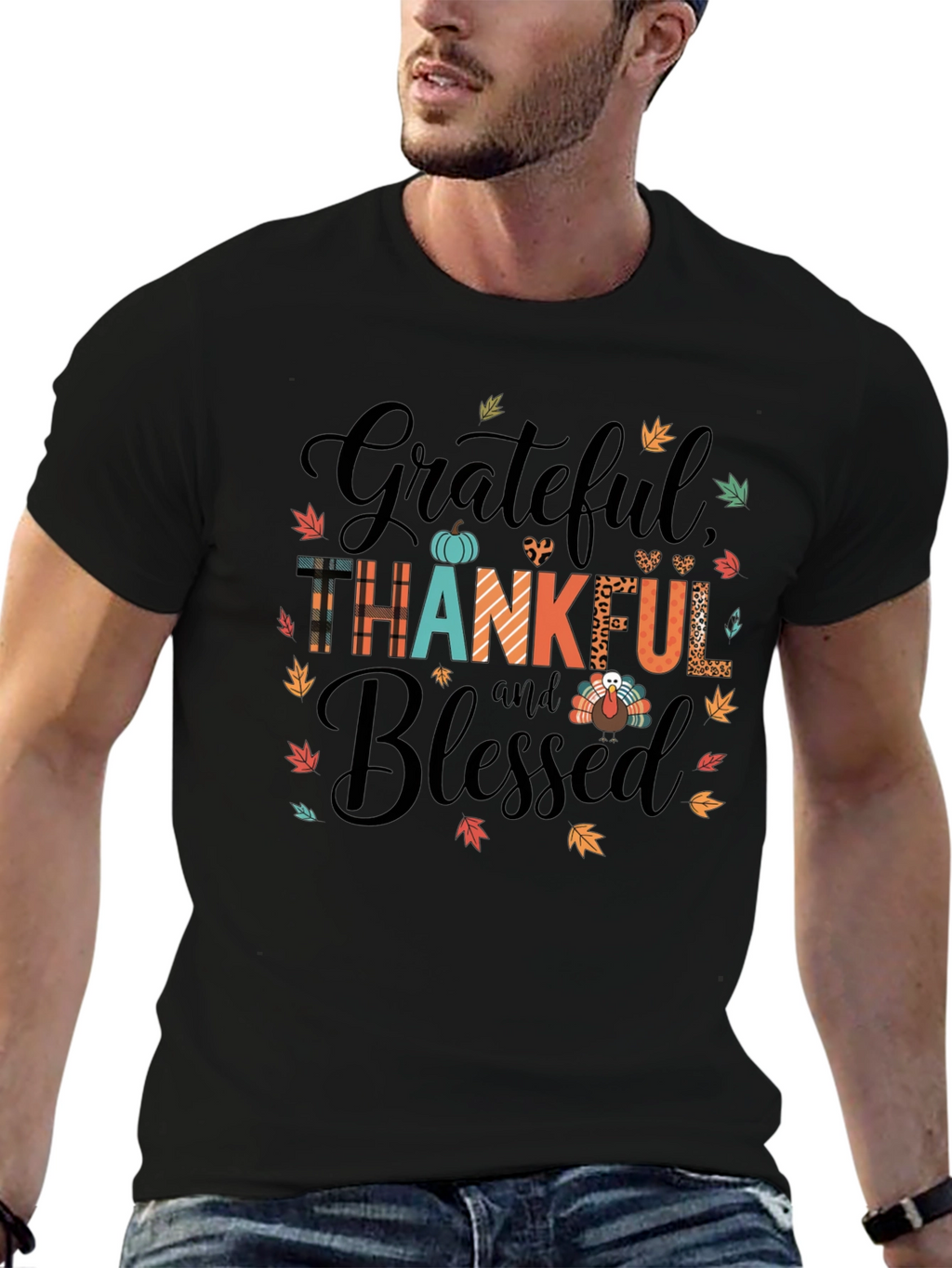 Grateful Thankful Blessed Graphic Tee