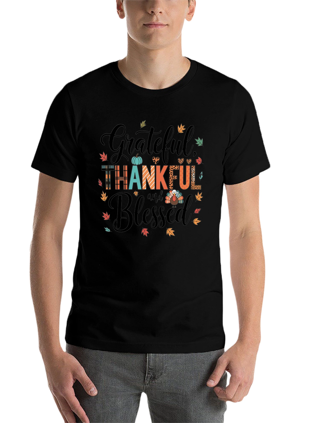 Grateful Thankful Blessed Graphic Tee