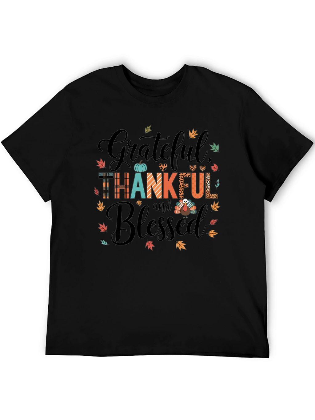 Grateful Thankful Blessed Graphic Tee