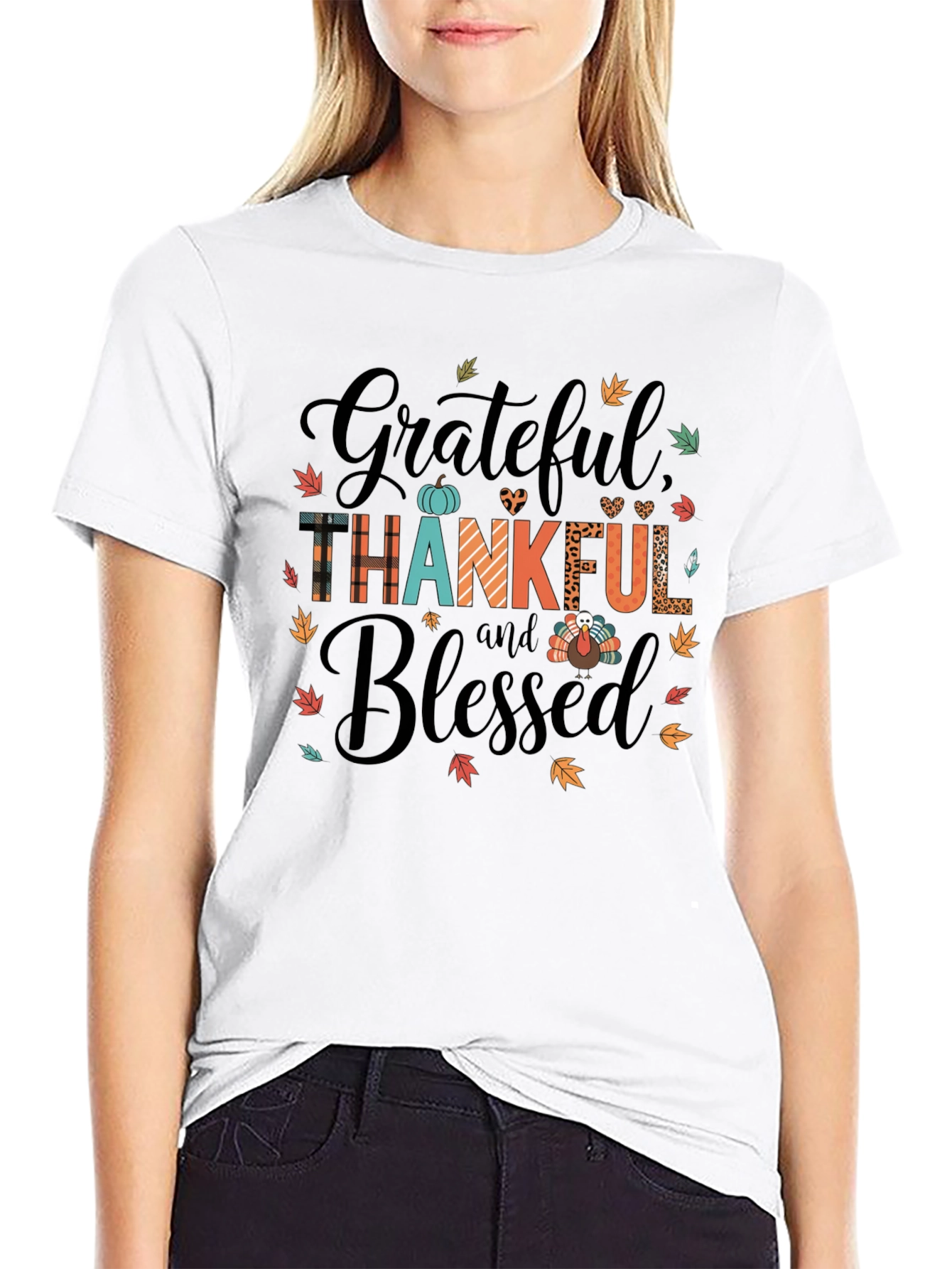 Grateful Thankful Blessed Graphic Tee