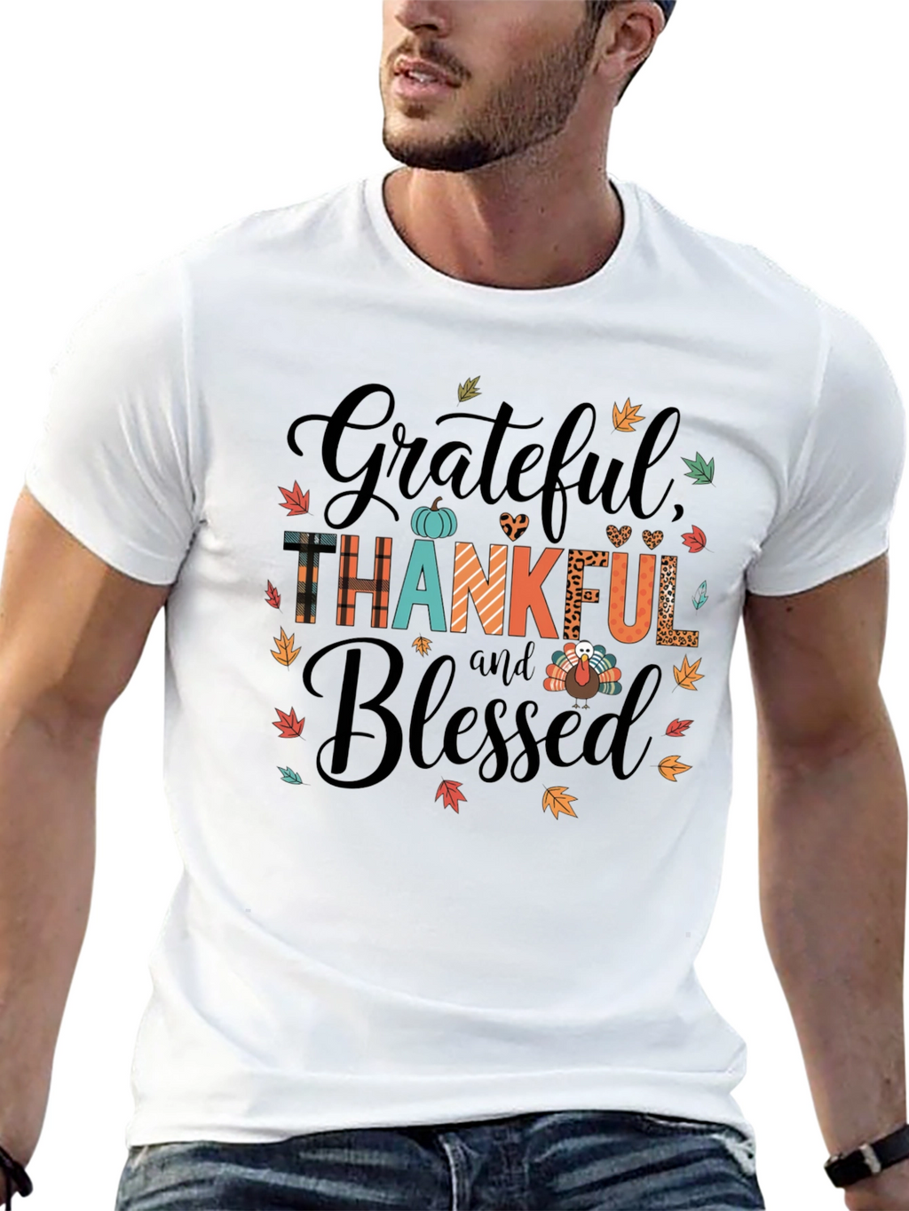 Grateful Thankful Blessed Graphic Tee