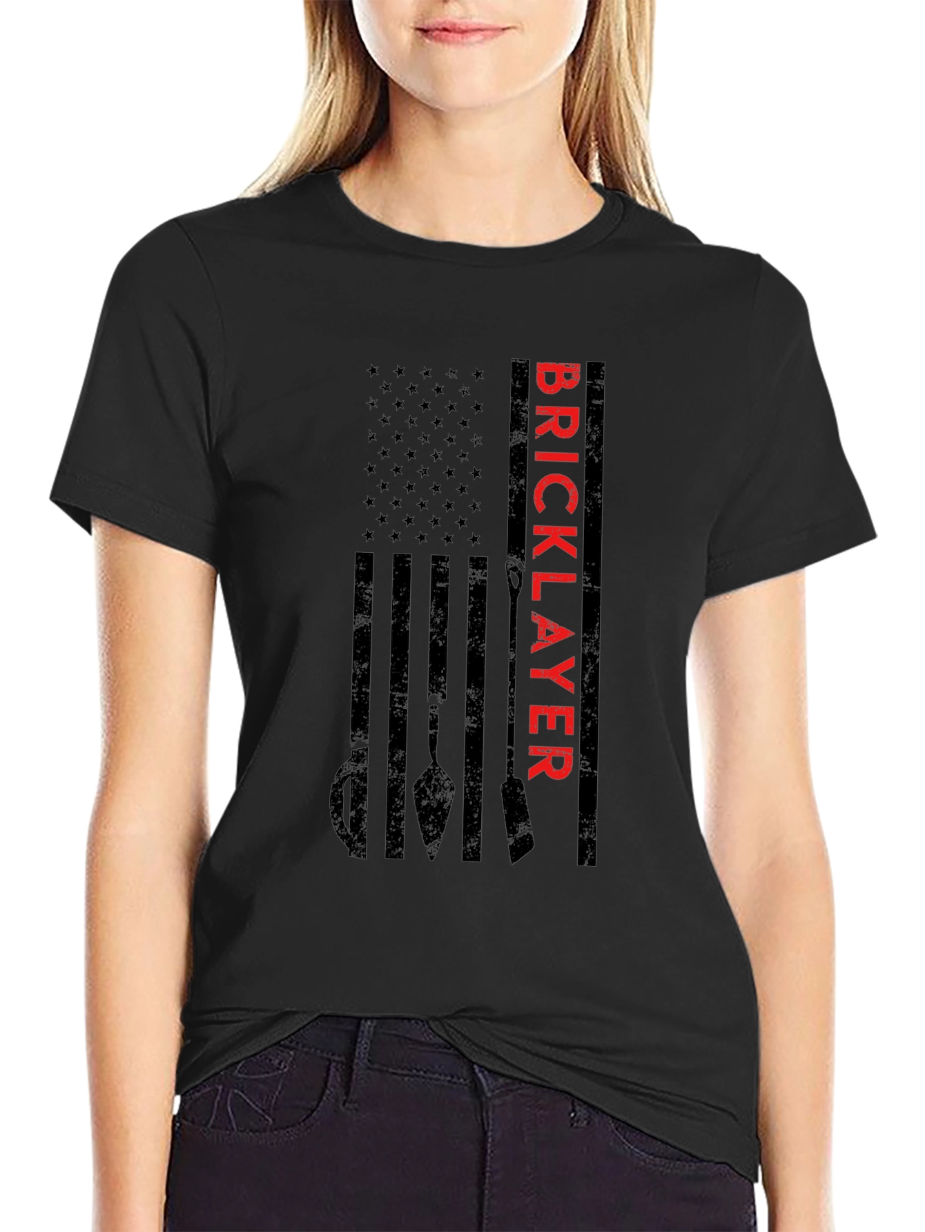 Bricklayer American Flag Style T-Shirt