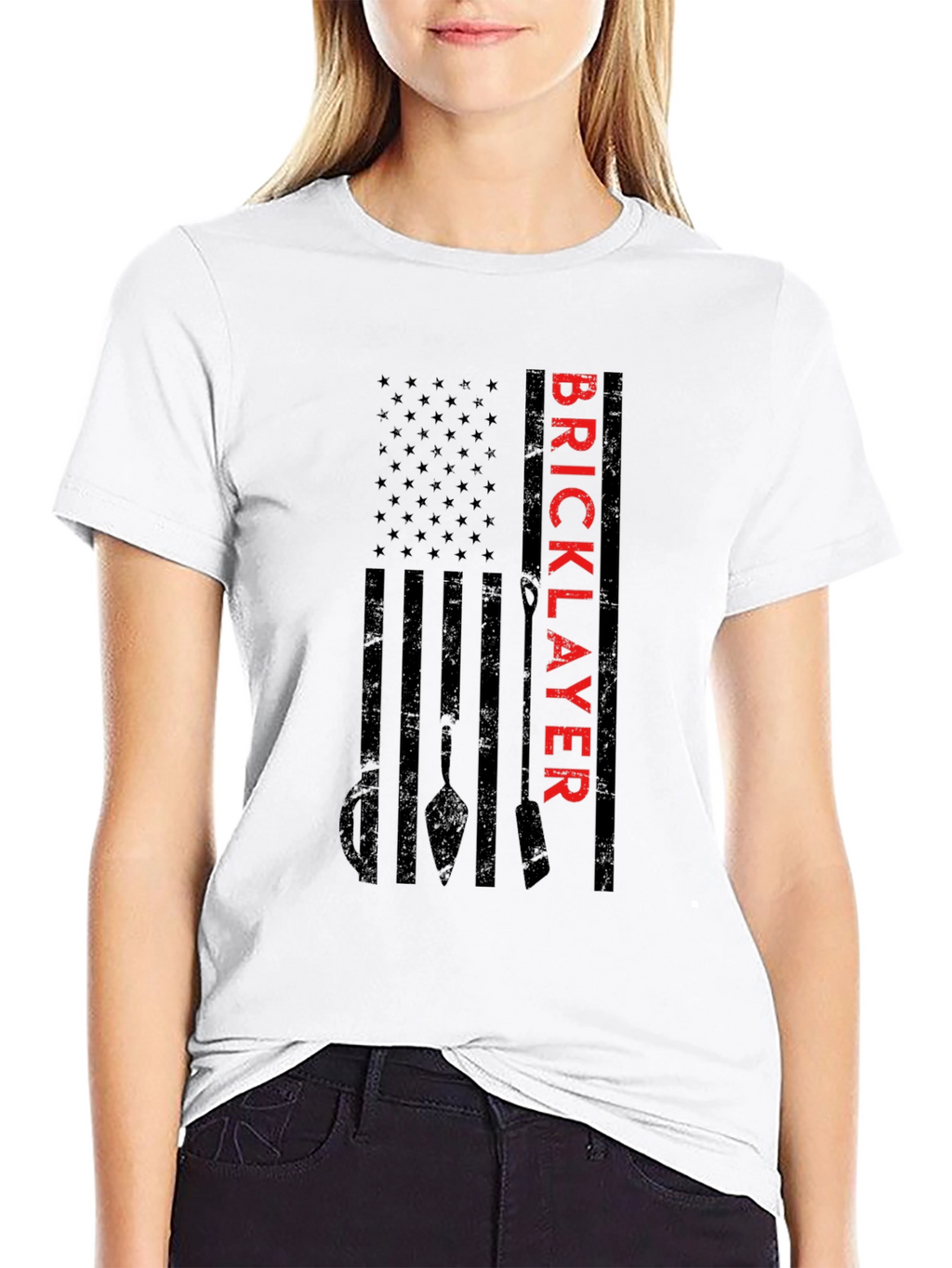 Bricklayer American Flag Style T-Shirt