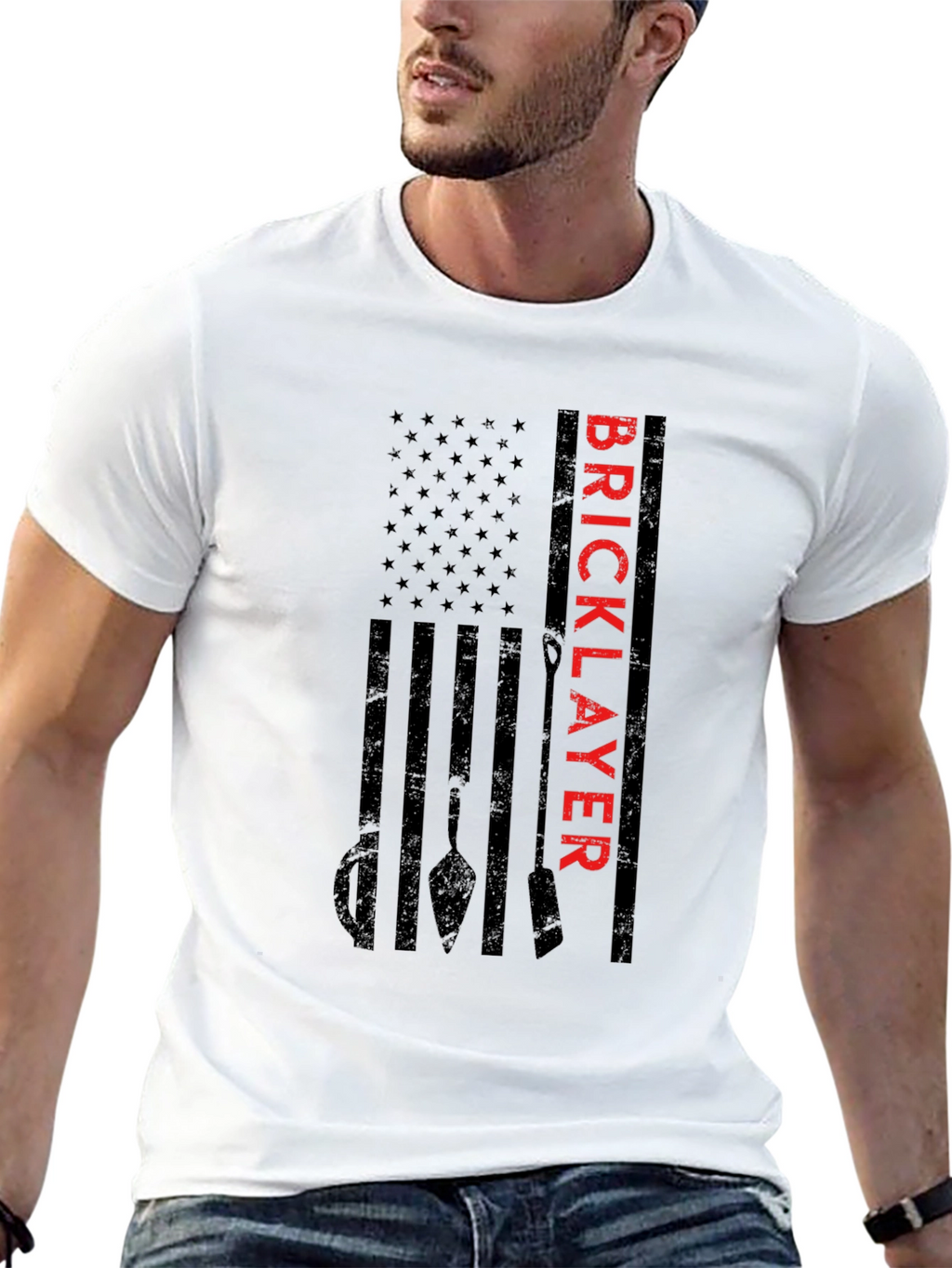 Bricklayer American Flag Style T-Shirt