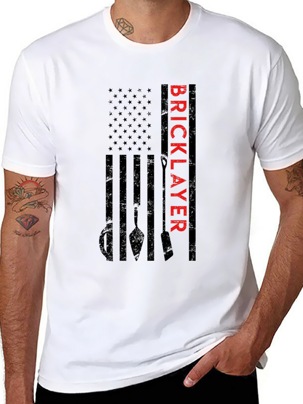 Bricklayer American Flag Style T-Shirt