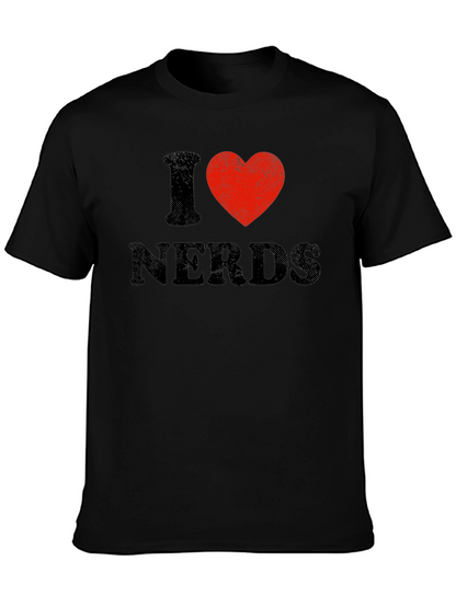 I Heart Nerds Black Graphic Tee