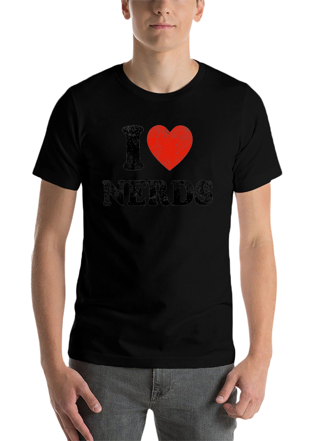 I Heart Nerds Black Graphic Tee