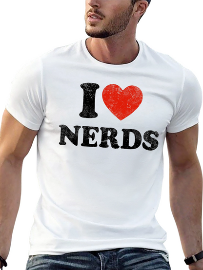 I Heart Nerds Black Graphic Tee