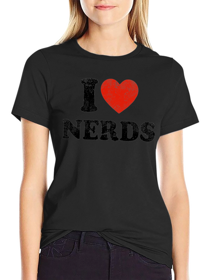 I Heart Nerds Black Graphic Tee