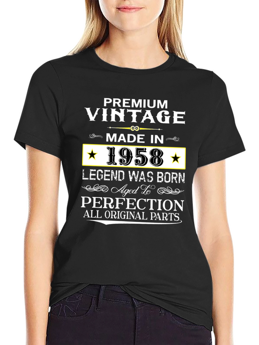 Premium Vintage 1958 T-Shirt - Legend Born in Style