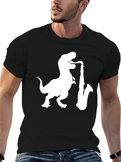 Dino Sax T-Shirt - Black