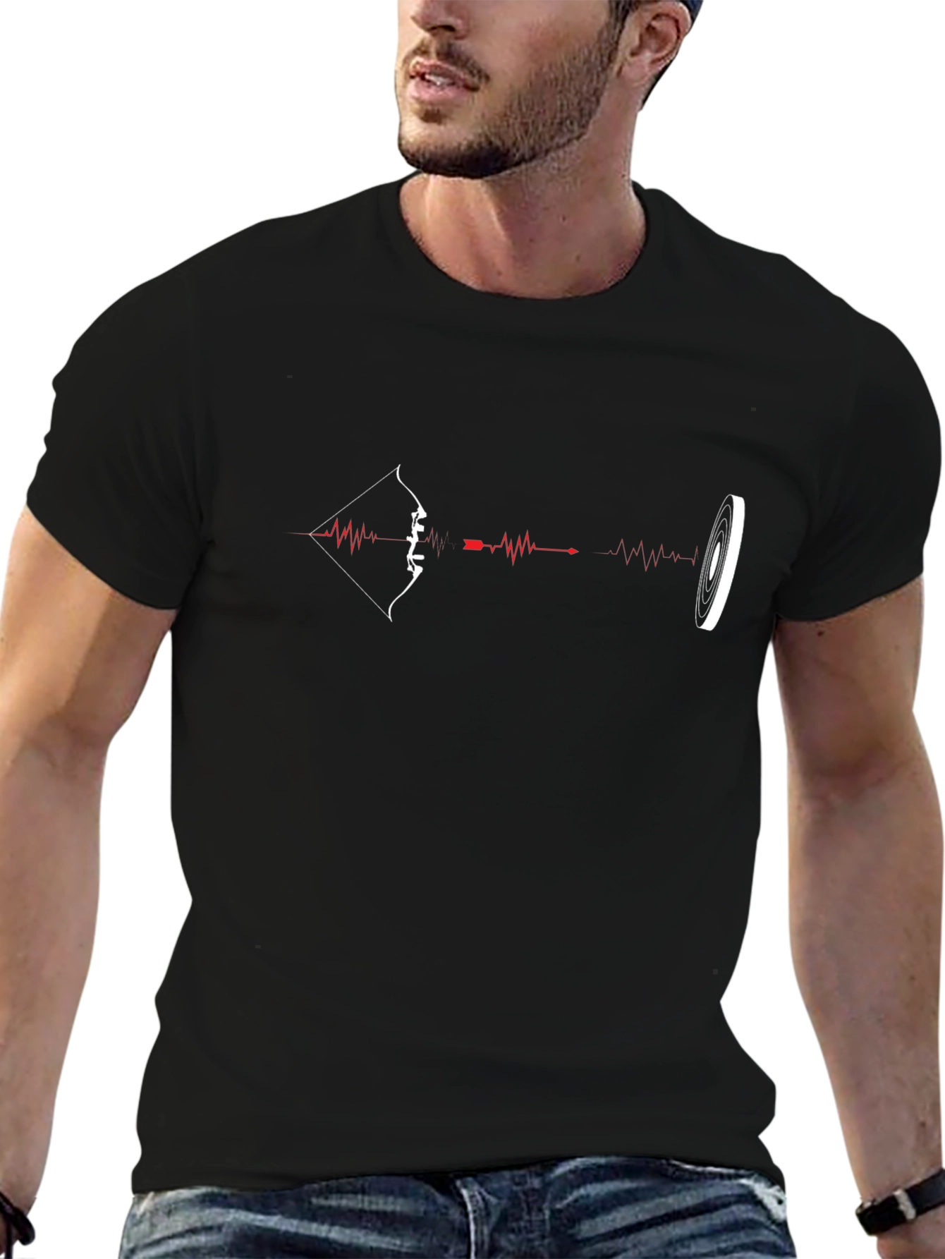 Archer Heartbeat T-Shirt - Archery Target Tee
