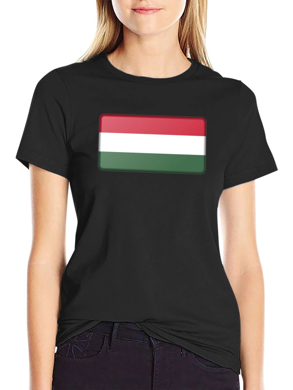 Hungary Flag T-Shirt - Black Casual Tee