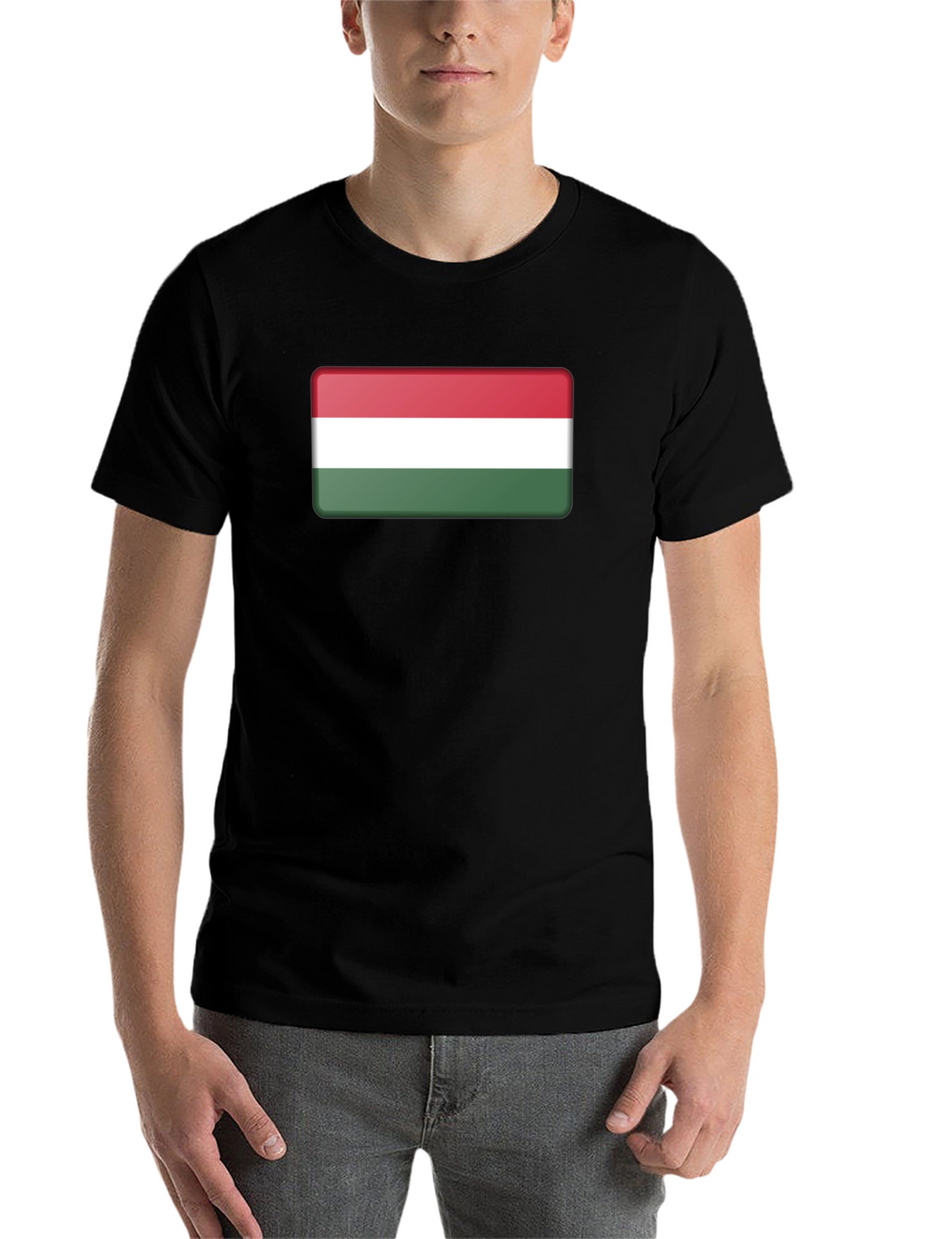 Hungary Flag T-Shirt - Black Casual Tee