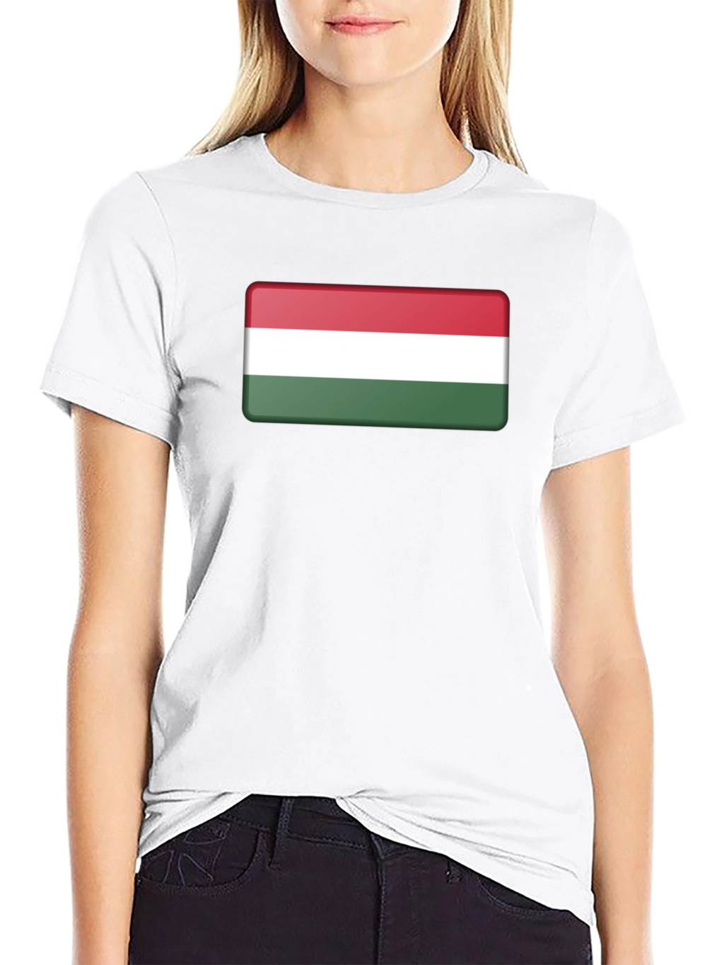 Hungary Flag T-Shirt - Black Casual Tee