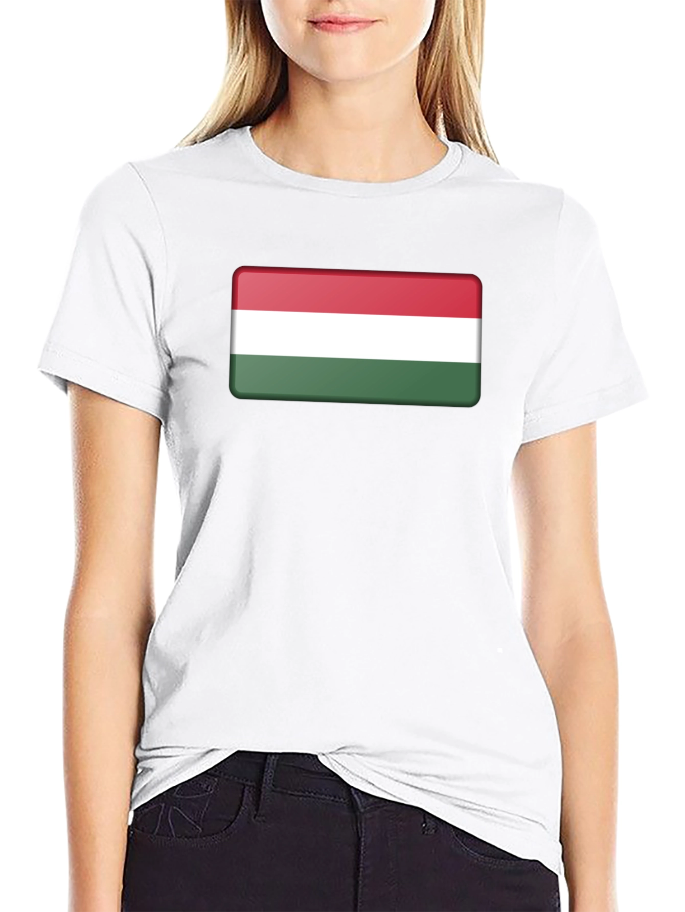 Hungary Flag T-Shirt - Black Casual Tee
