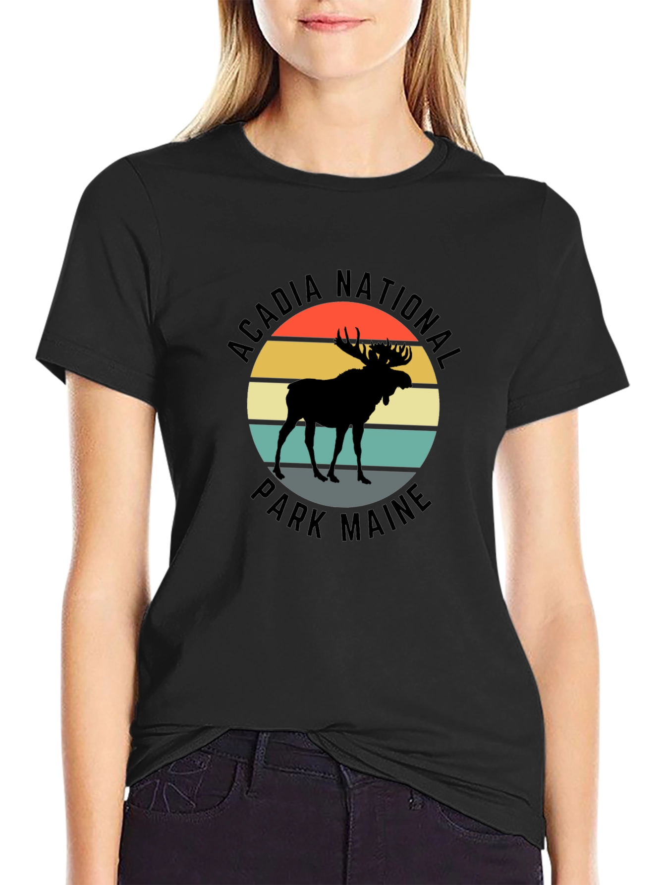Acadia National Park Maine Moose T-Shirt