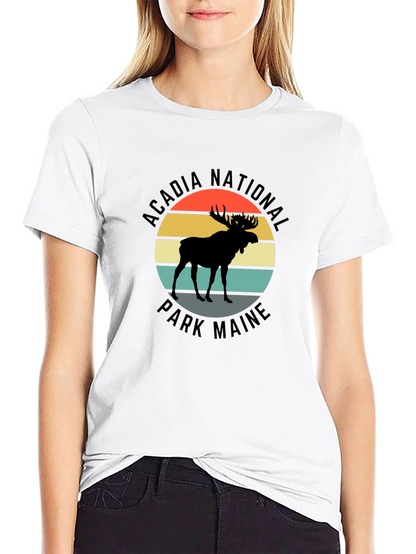 Acadia National Park Maine Moose T-Shirt
