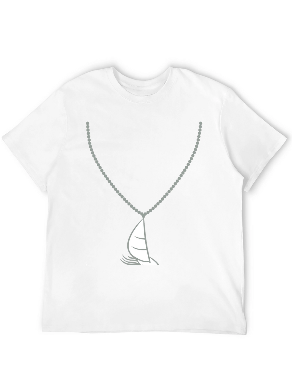 Nautical Sailboat Necklace Graphic Tee - Black