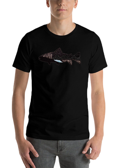 Fish Graphic Tee - Black Cotton Blend