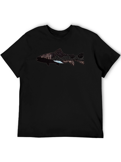 Fish Graphic Tee - Black Cotton Blend