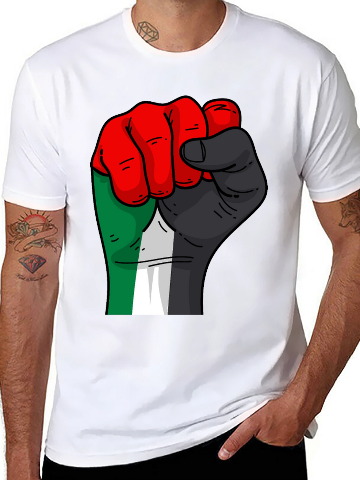 Pan-African Fist T-Shirt - Black Unity Pride Tee