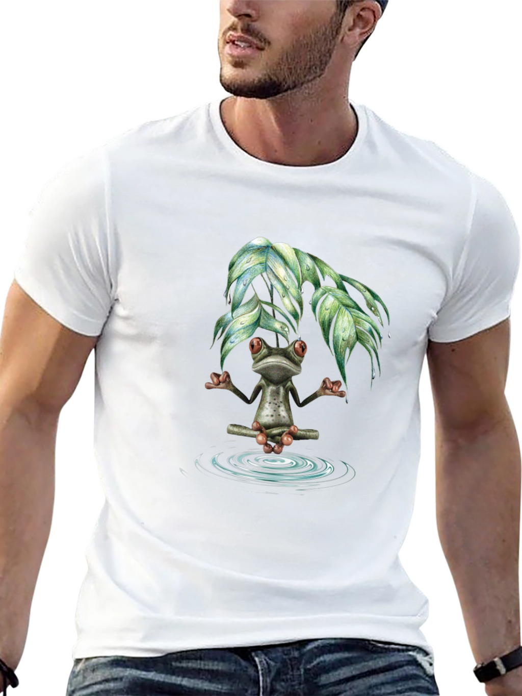 Zen Frog Meditation T-Shirt - Relax & Unwind