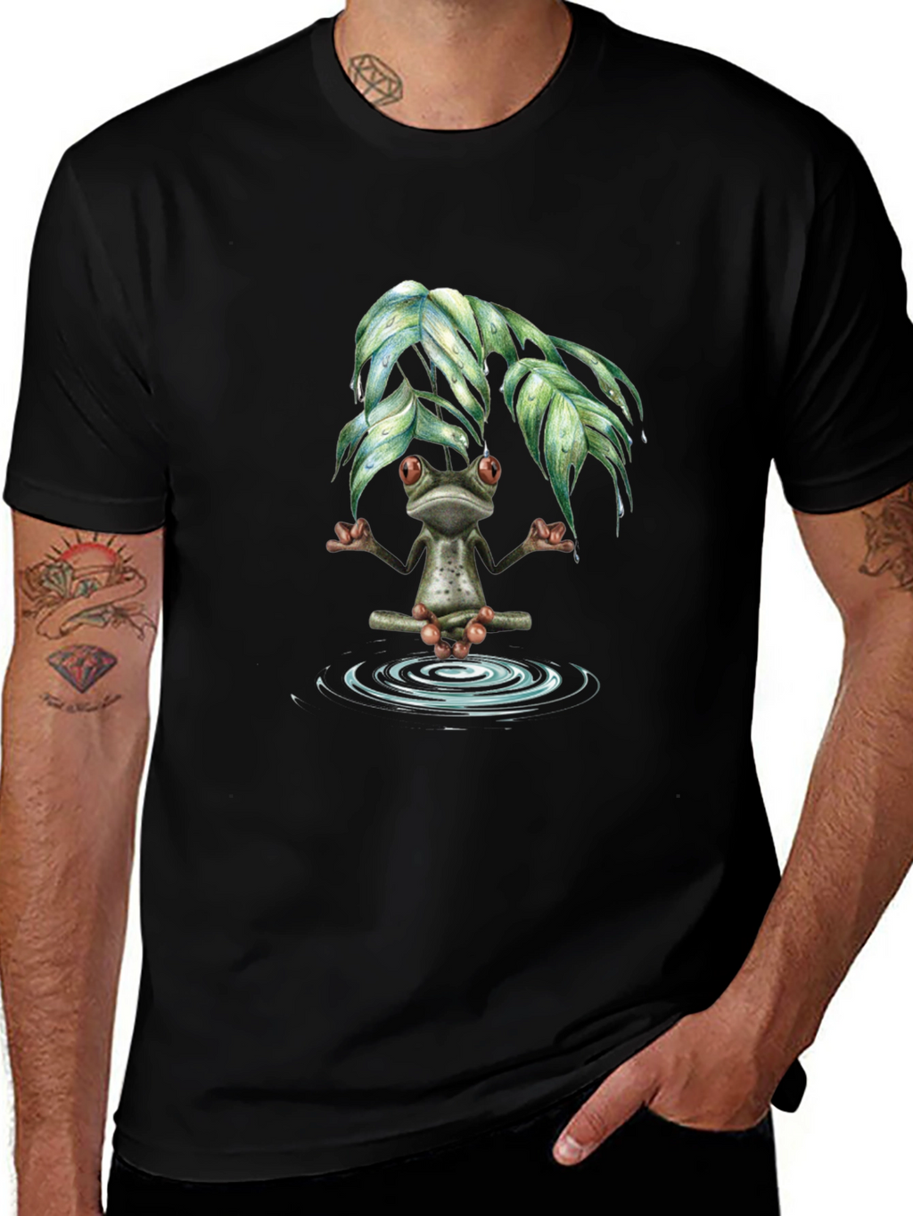 Zen Frog Meditation T-Shirt - Relax & Unwind