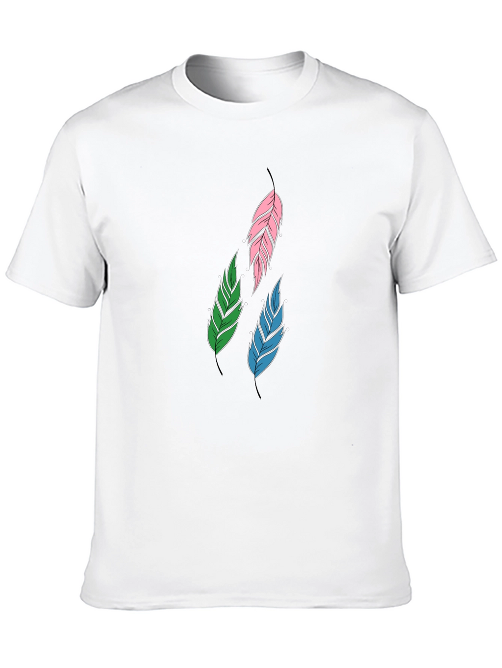 Feather Graphic Black T-Shirt | Stylish Casual Wear