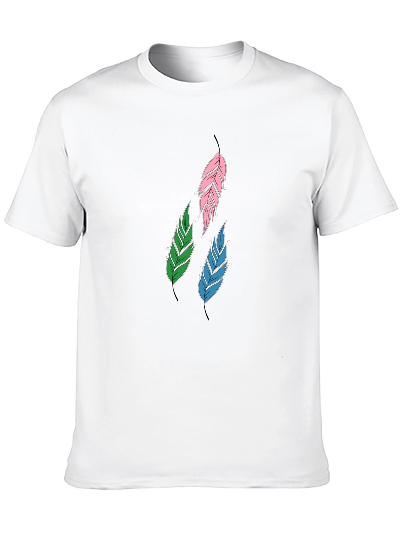 Feather Graphic Black T-Shirt | Stylish Casual Wear