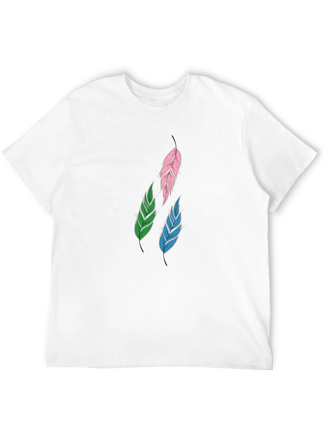 Feather Graphic Black T-Shirt | Stylish Casual Wear