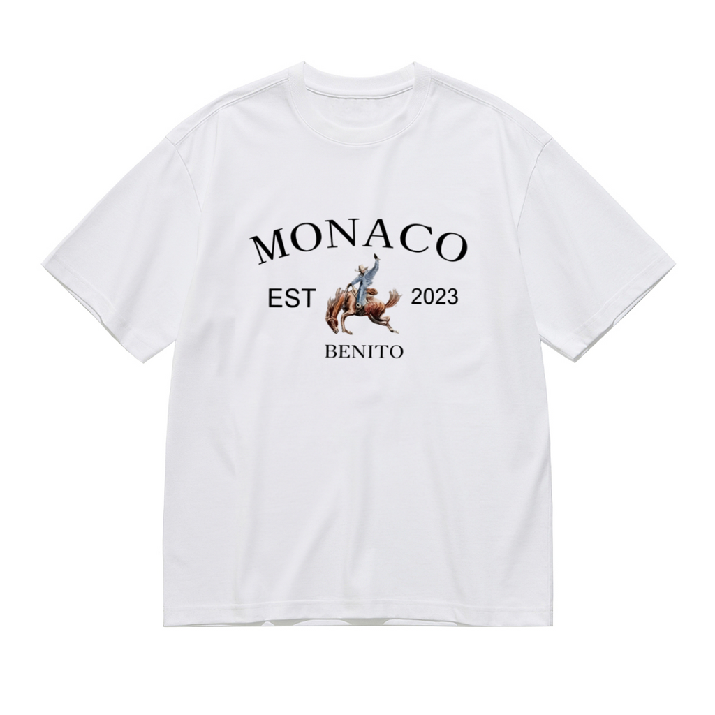 Monaco Est 2023 Benito Wild West Cowboy Horse Western Style Tee