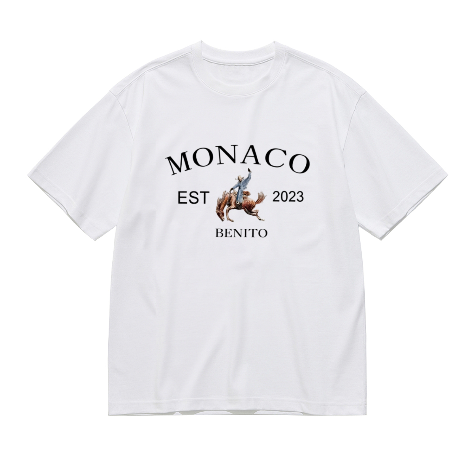 Monaco Est 2023 Benito Wild West Cowboy Horse Western Style Tee