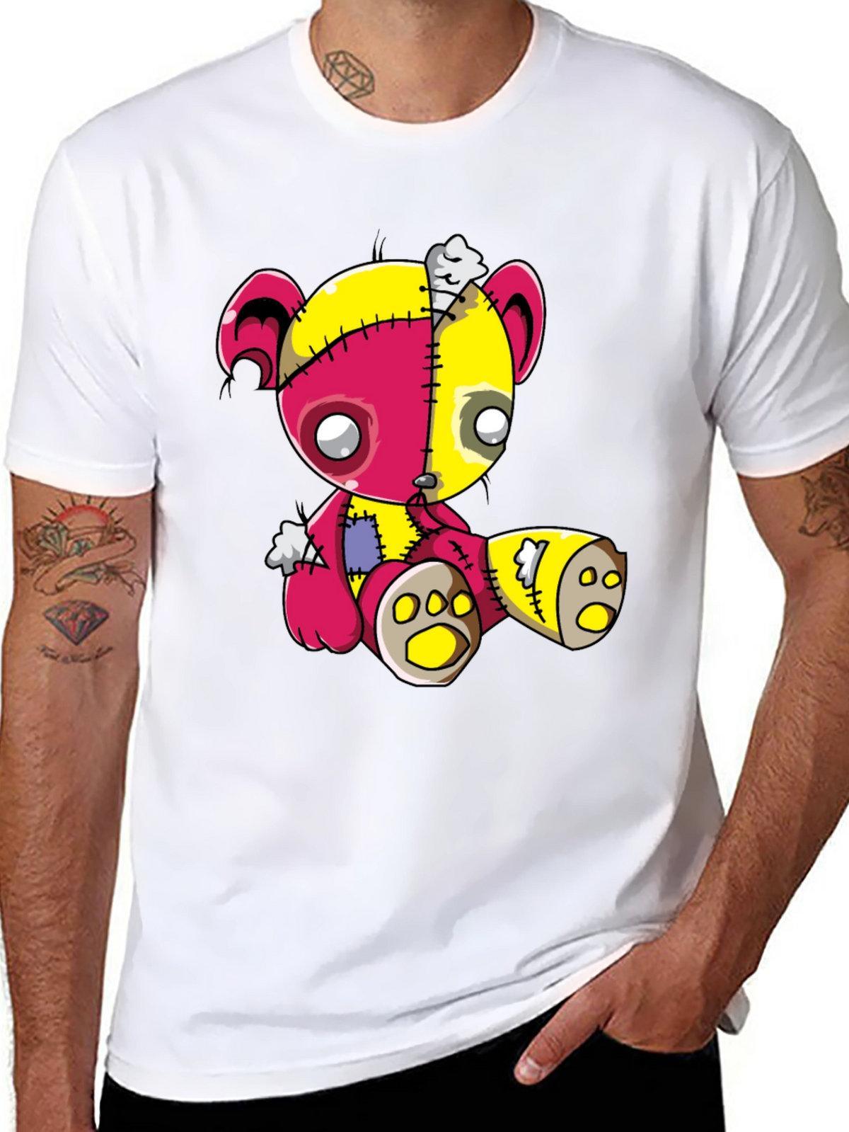 Teddy Bear Patchwork T-Shirt