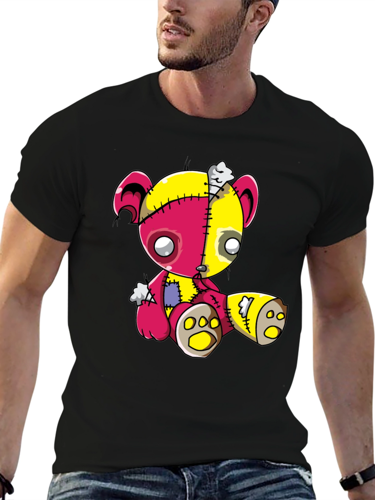 Teddy Bear Patchwork T-Shirt