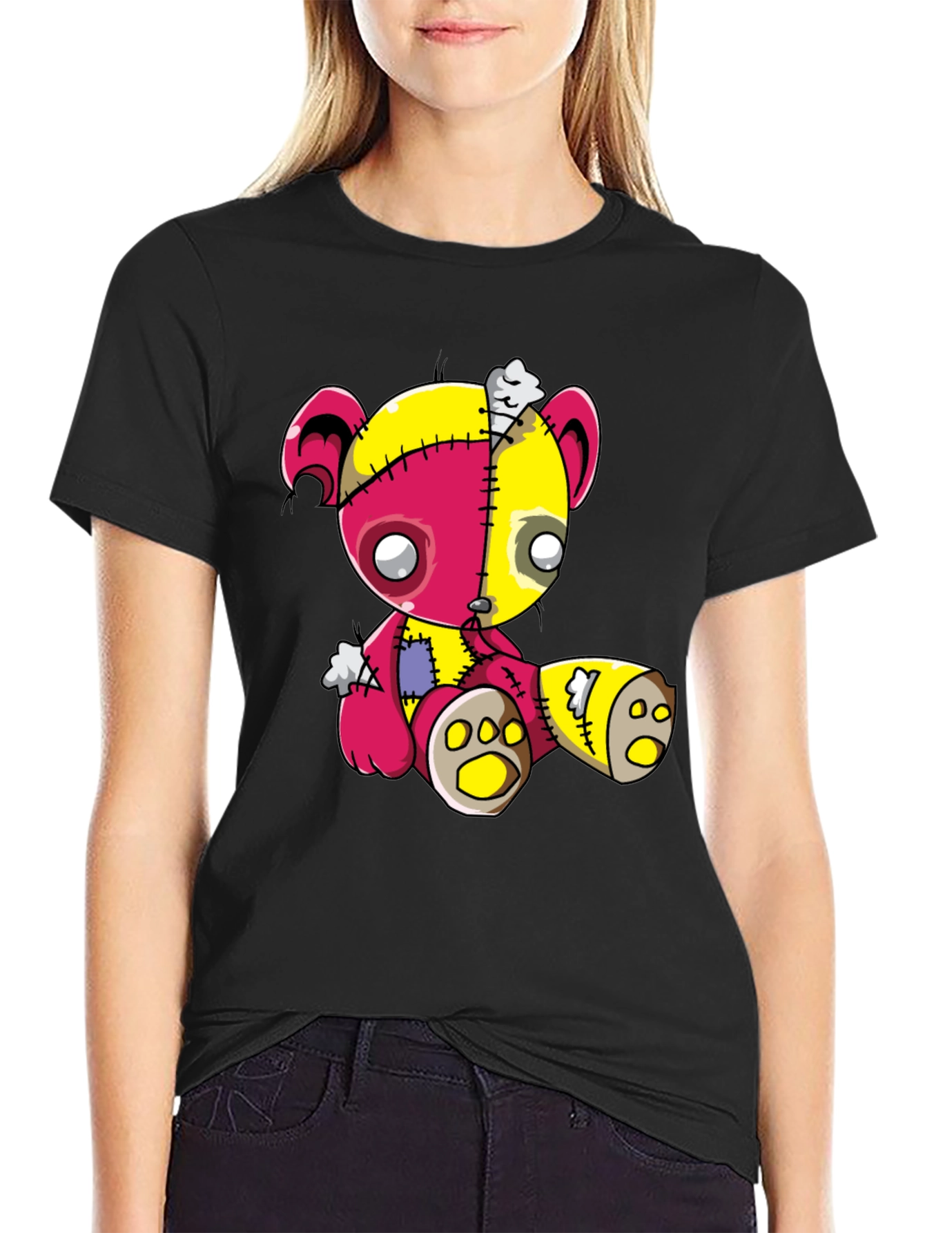 Teddy Bear Patchwork T-Shirt