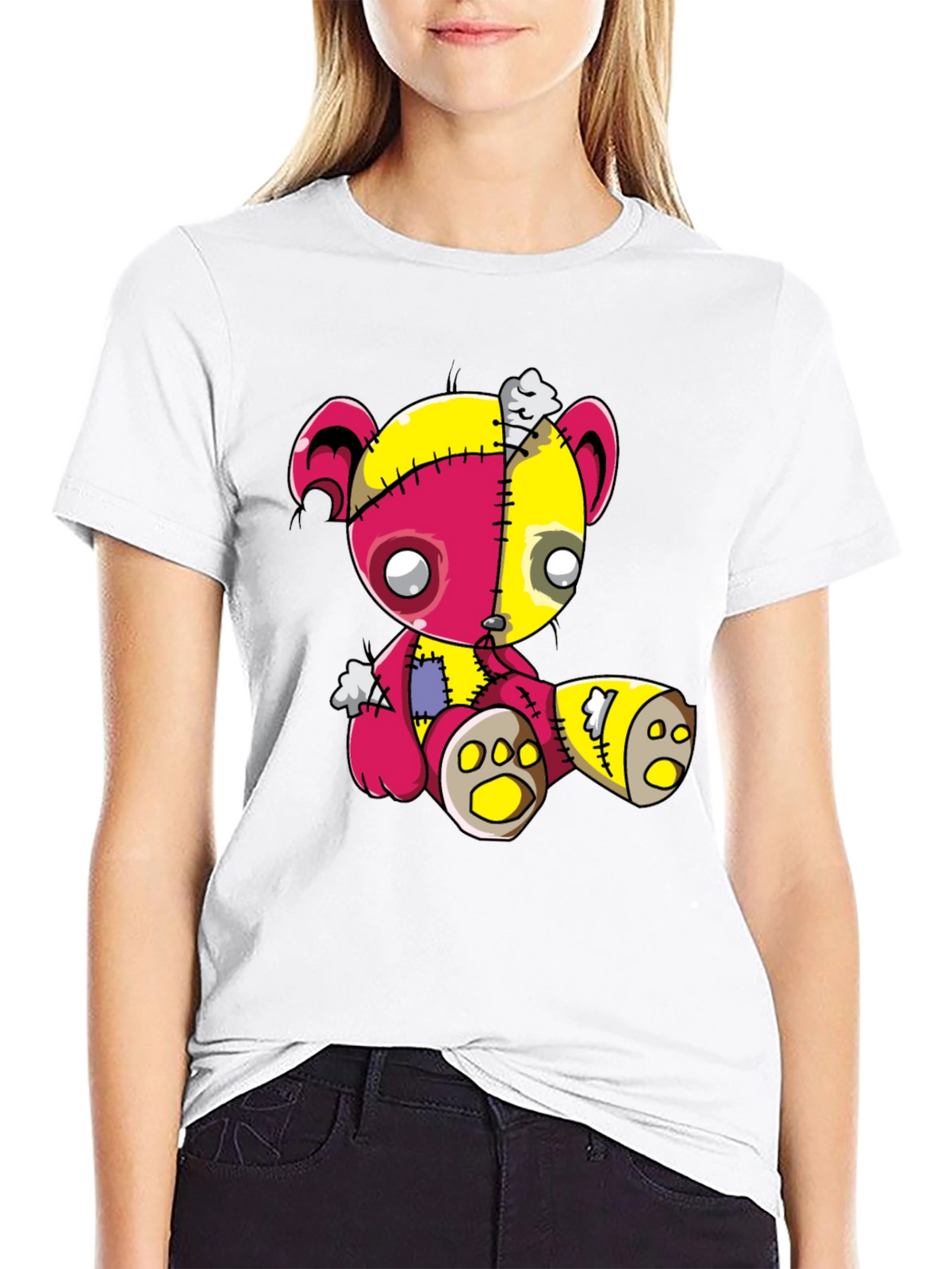 Teddy Bear Patchwork T-Shirt