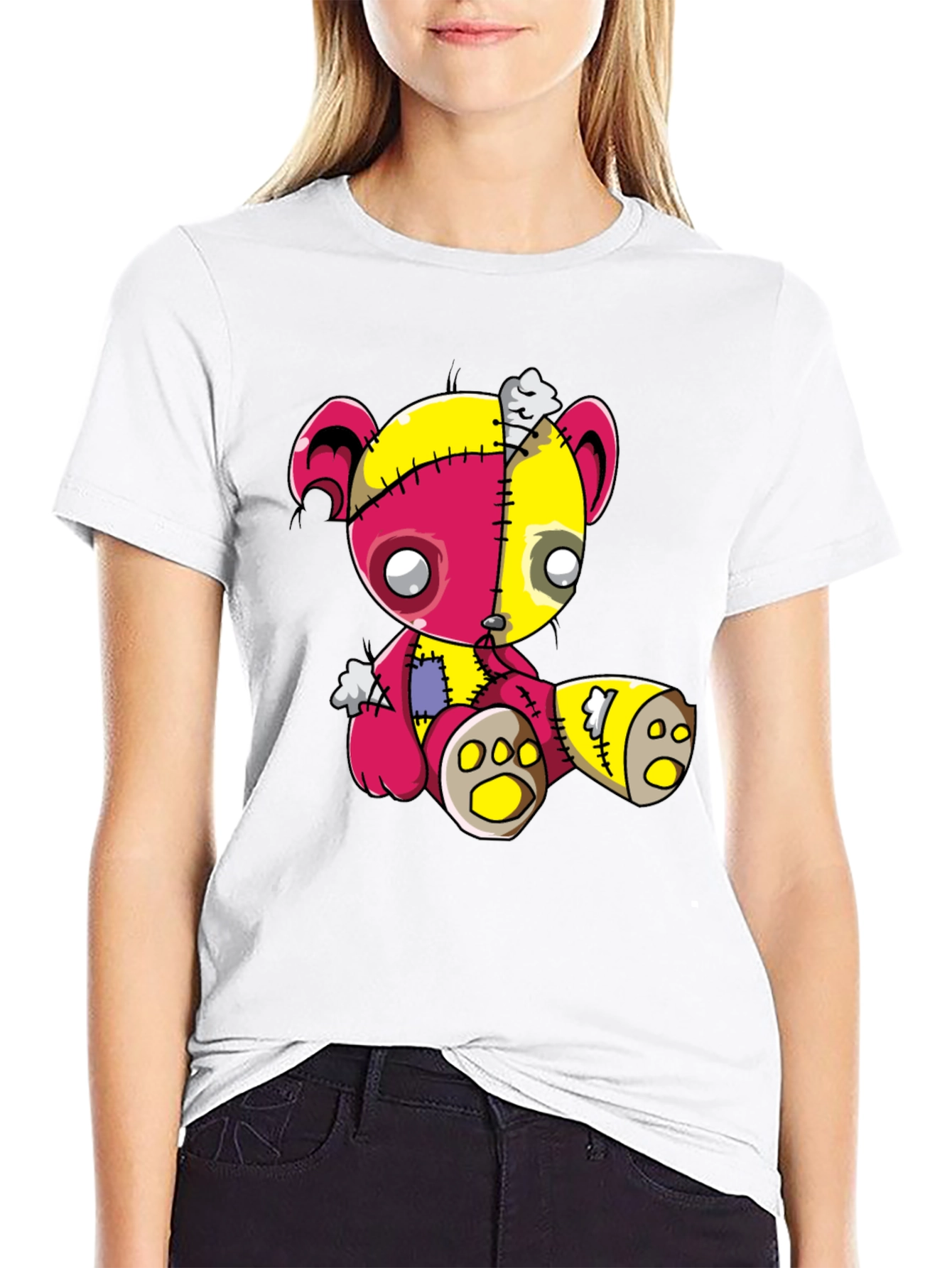Teddy Bear Patchwork T-Shirt