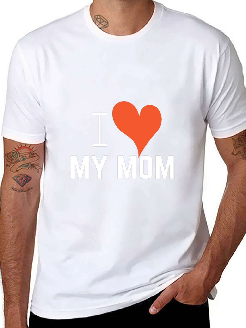 I Heart My Mom Black T-Shirt