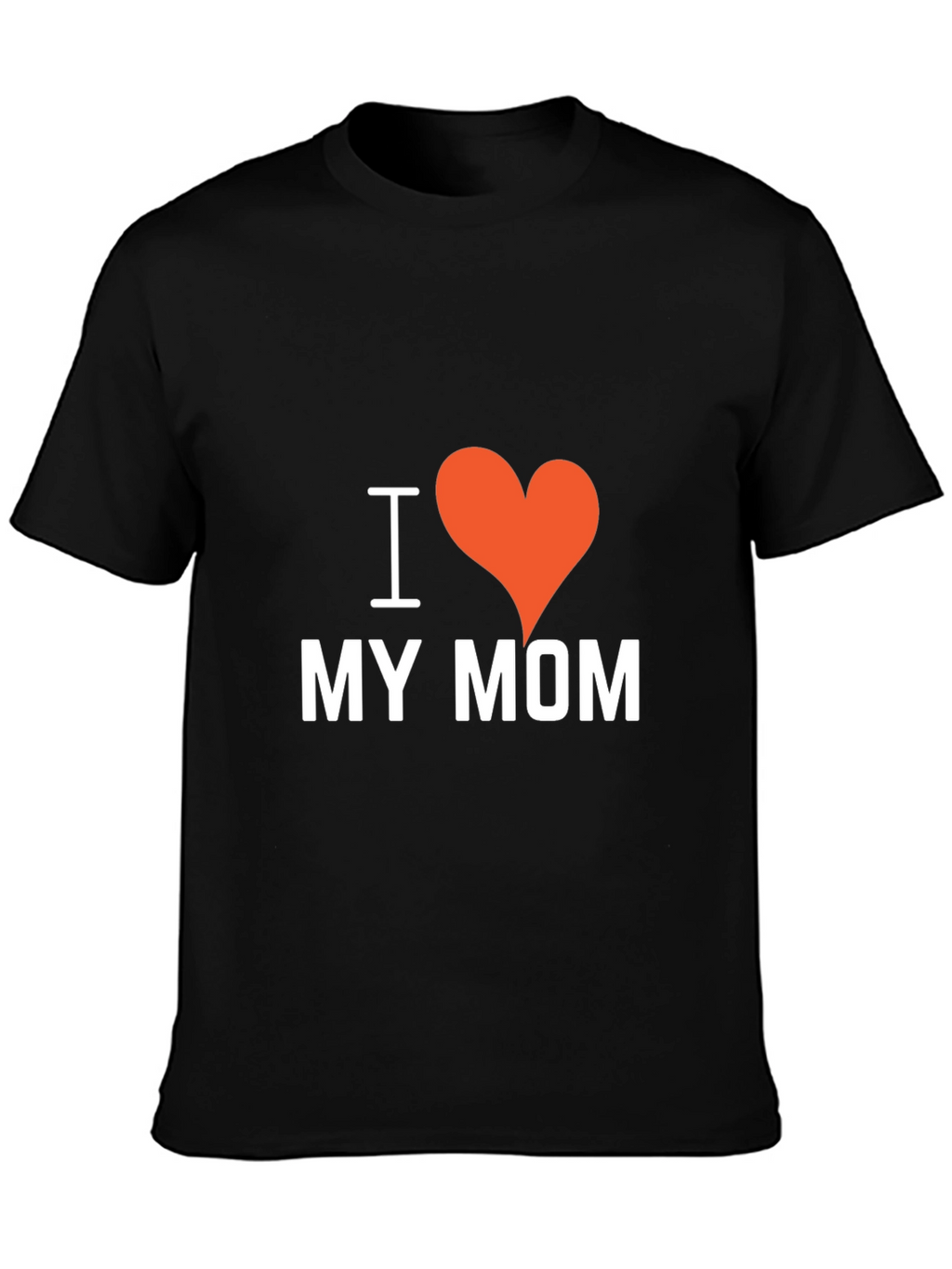 I Heart My Mom Black T-Shirt