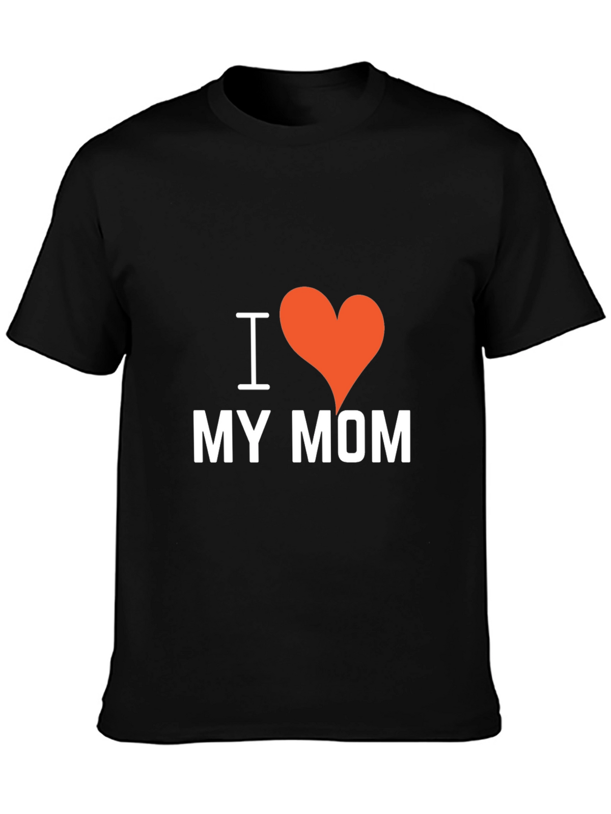 I Heart My Mom Black T-Shirt