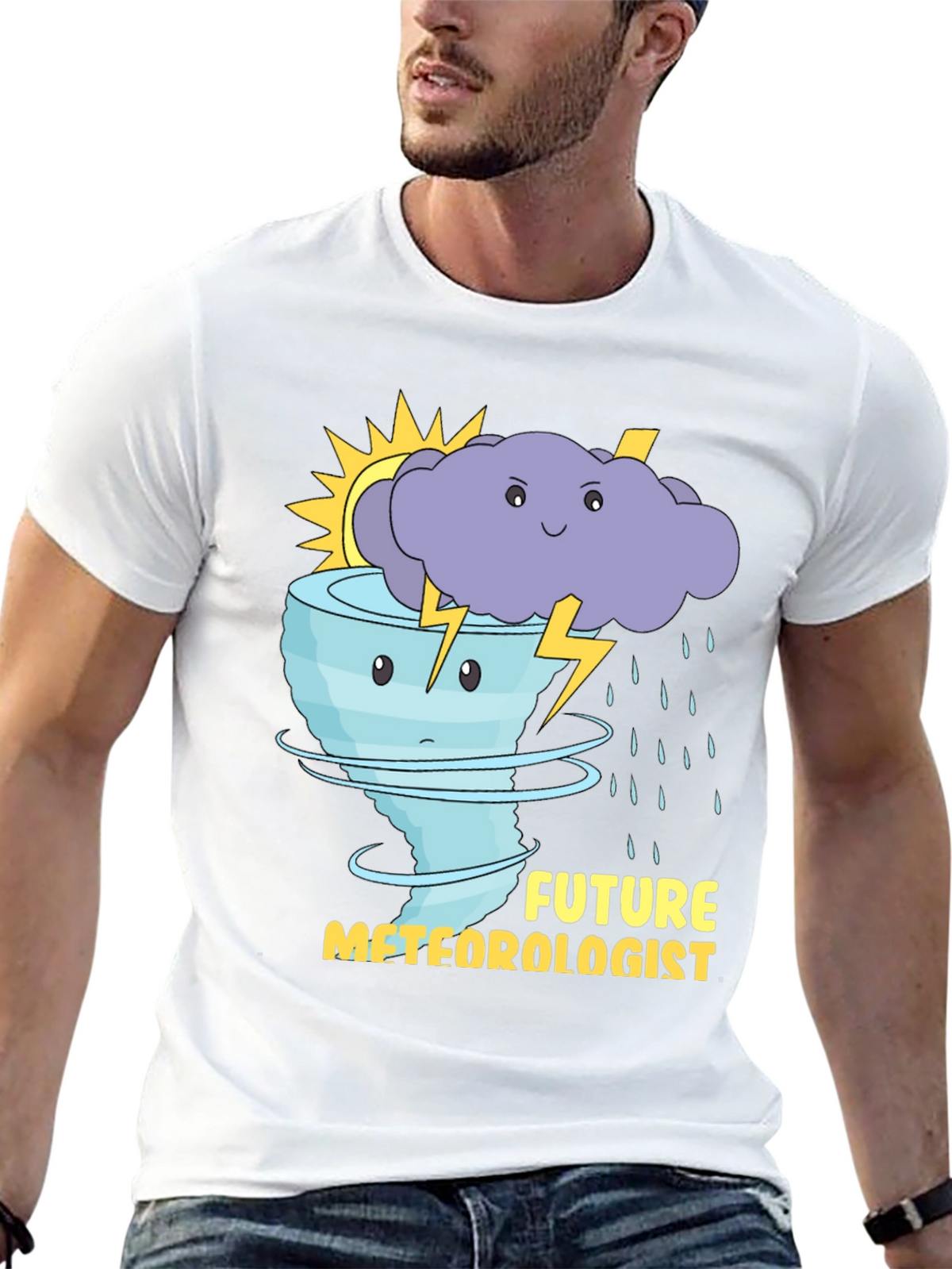 Future Meteorologist T-Shirt: Weather Cartoon Graphic Tee