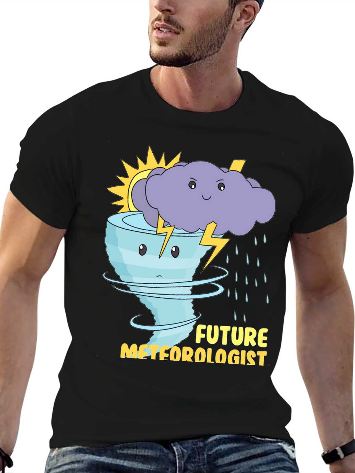 Future Meteorologist T-Shirt: Weather Cartoon Graphic Tee