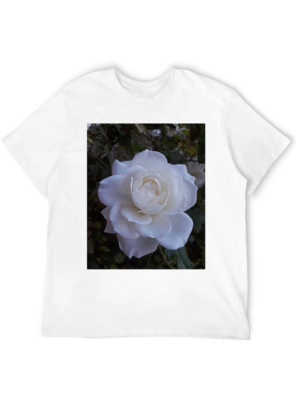 White Rose Graphic Black T-Shirt