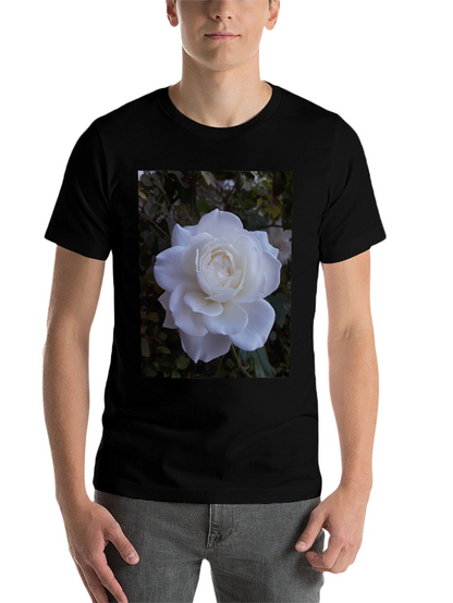 White Rose Graphic Black T-Shirt