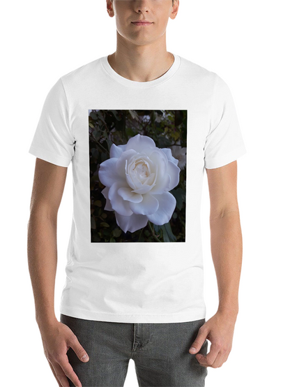 White Rose Graphic Black T-Shirt