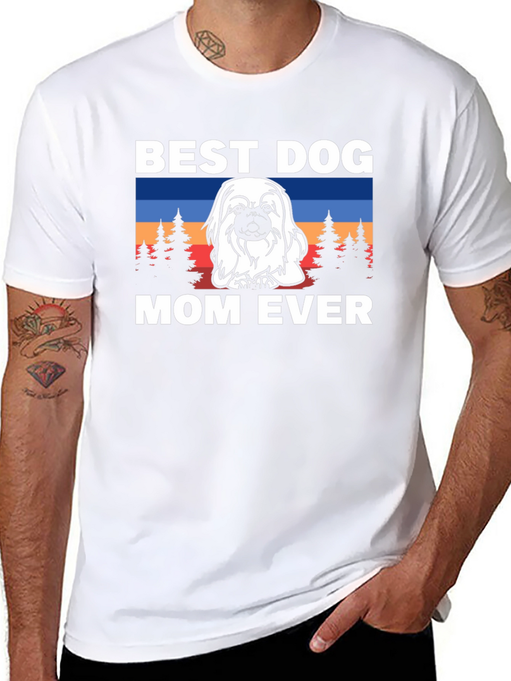 Best Dog Mom Ever T-Shirt - Cute Pekingese Design