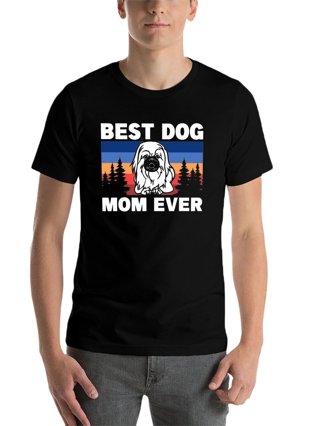 Best Dog Mom Ever T-Shirt - Cute Pekingese Design