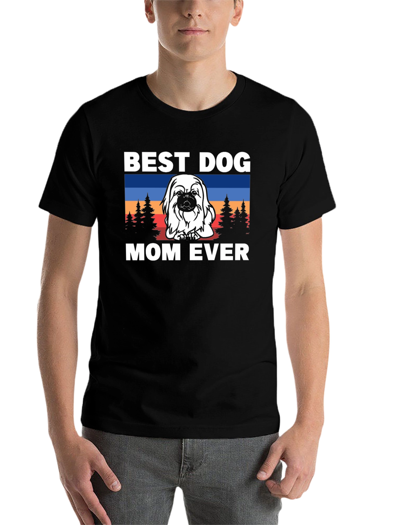 Best Dog Mom Ever T-Shirt - Cute Pekingese Design